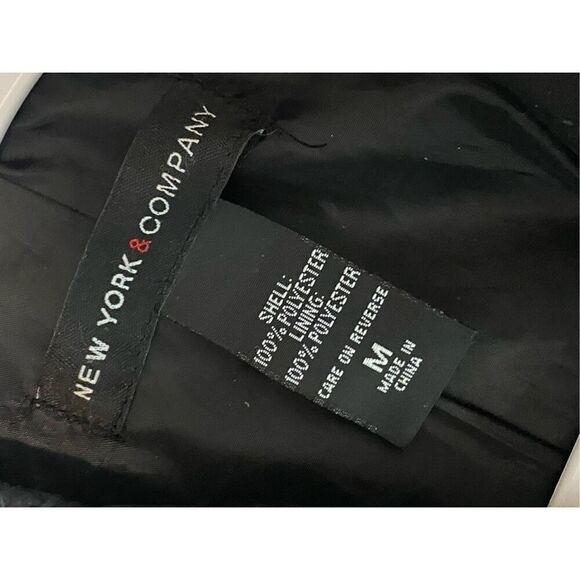 New York & Co Black Quilted Ladies Jacket Size Medium - Picture 8 of 13